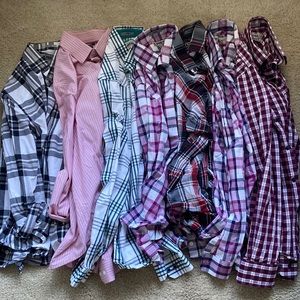 Lot of 7 Express Fitted Button Down Men Size Medium